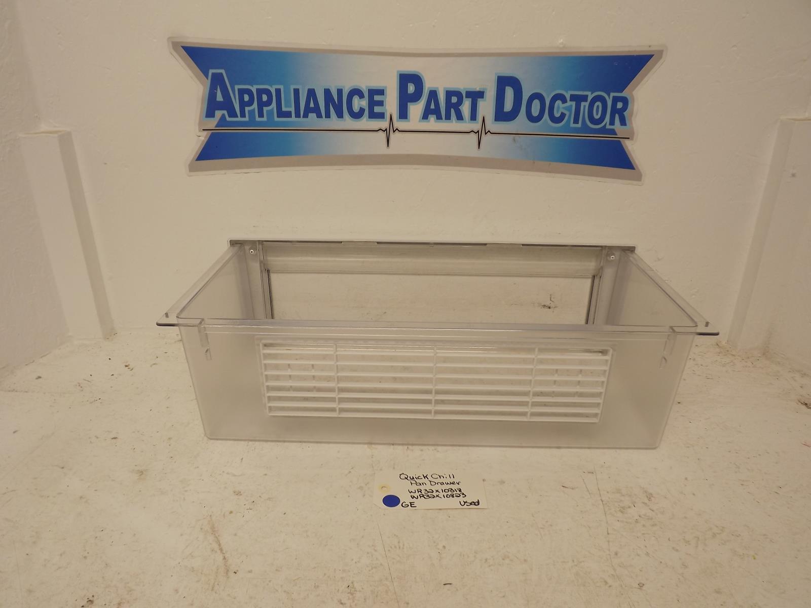 GE Refrigerator WR32X10318 WR32X10823 Quick Chill Pan Drawer Used GE Refrigerator WR32X10318 WR32X10823 Quick Chill Pan Drawer Used